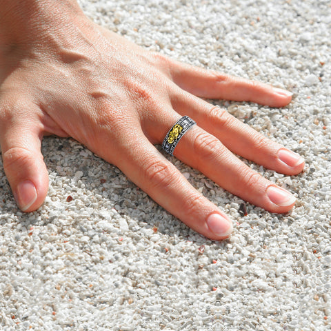 Feng Shui Ring Pixiu Mantra Ring Protection Wealth Adjustable Rings Gift for Women Men