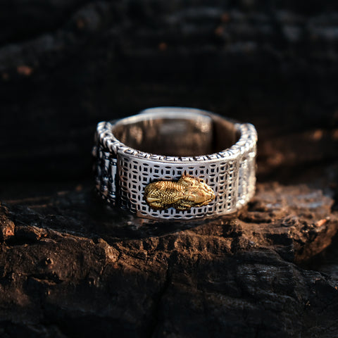 Feng Shui Ring Pixiu Mantra Ring Protection Wealth Adjustable Rings Gift for Women Men