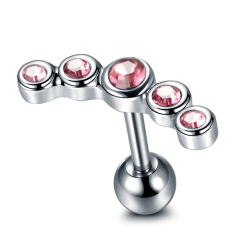 1Pc Surgical Steel Cz Ear Studs Cartilage Earring for Women Small Ball Screws Earrings Ear Bone Nail Lip Piercing Body Piercing