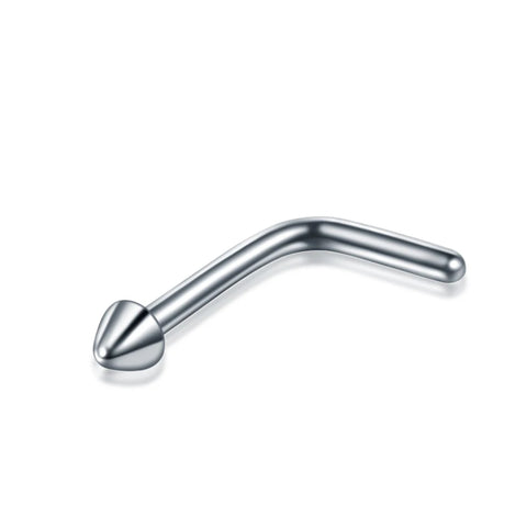 1Pc Titanium Bone Nose Stud Piercing Earring Anodized Nose Ring Prong CZ Nose Stud Nariz Piercing Body Jewelry