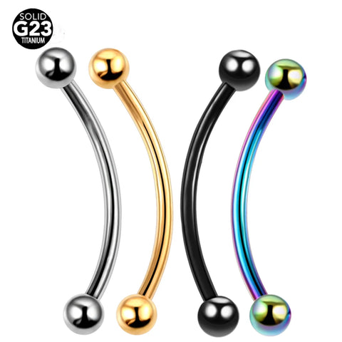 10Pcs/lot G23 Titanium Long Industrial Barbell Ring Tongue Bar Tragus Helix Ear Piercing Body Jewelry Tongue Piercing 16G