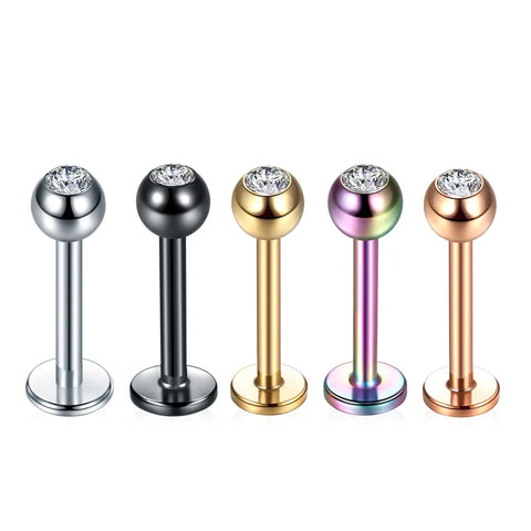 1Pc Surgical Steel Labret Ring Tragus Cartilage Earring Round Lip Piercing Monroe Earring for Women Body Piercing Jewelry