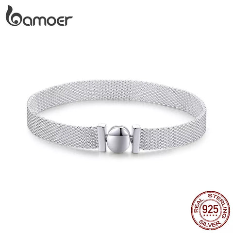 bamoer 100% Real Sterling Silver 925 Reflexions Bracelet Watch Bracelets for Women European Luxury Fine Jewelry SCX110