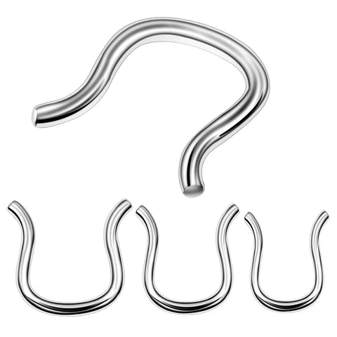1Piece U Shaped Fake Nose Ring Hoop Septum Rings Stainless Steel Nose Piercing Fake Piercing Oreja Pircing Fashion Jewelry