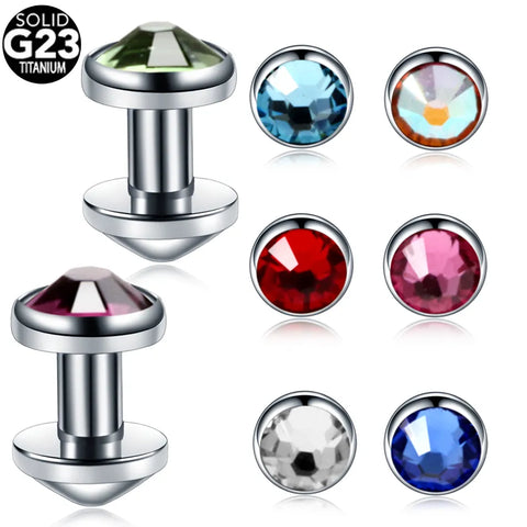 Titanium G23 Dermal Top micro Skin Diver Dermal Piercing  Jewelled Body Jewelry Attachments