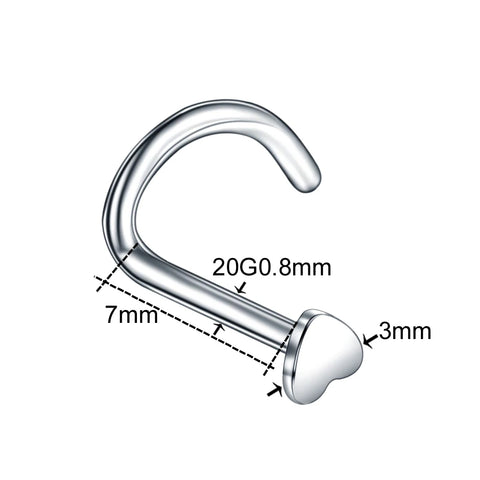 New Fashion 1PC Steel Multiple L Shapes Nose Piercing Nose Ring Nostril Cartilage Nose Bone Studs Body Jewelry Piercing 20G