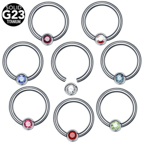 1 Piece Hot Sexy G23 Titanium Segment Ring Mixed Colors Nose Lip Eyebrow Tongue Ear Ring Captive Bead Ring Body Piercings