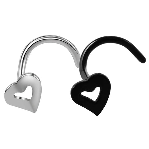 20G Fashion Stainless Steel Crystal Rhinestone Nose Studs Bar Pin Nose Rings Body Piercing Jewelry For Women