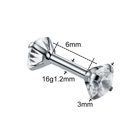 1PC Steel Zircon Colorful Labret Stud Lip Rings Ear Cartilage Tragus Eyebrow Rings Piercing Ombligo Sexy Girls Jewelry 16g