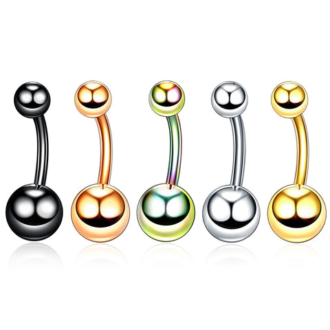 1PC Steel Belly Button Rings Belly Piercings 14G Navel Piercing Nombril Ear Piercings Ombligo Navel Earring Body Jewelry Pircing