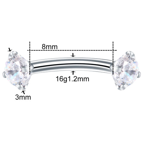 1PC Steel Zircon Colorful Labret Stud Lip Rings Ear Cartilage Tragus Eyebrow Rings Piercing Ombligo Sexy Girls Jewelry 16g