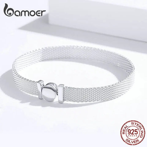 bamoer 100% Real Sterling Silver 925 Reflexions Bracelet Watch Bracelets for Women European Luxury Fine Jewelry SCX110