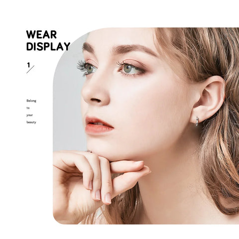 BAMOER 925 Sterling Silver Heart to Heart Hoop Earrings Silver for Women Sterling Silver Jewelry Valentine's Day Gift SCE445