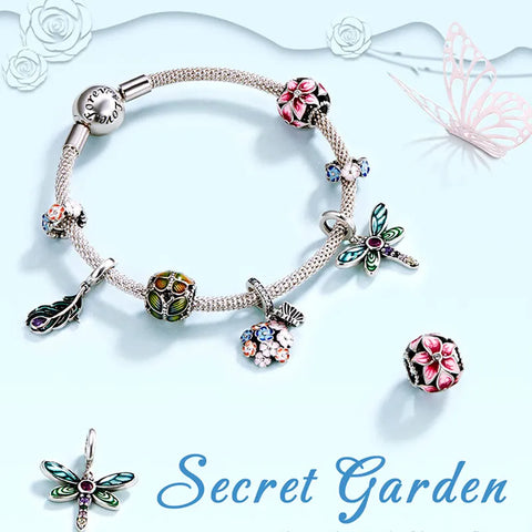 bamoer Authentic 925 Sterling Silver Shiny Dragonfly Charm for Original Silver DIY Bracelet or Bangle jewelry Make beads SCC1706