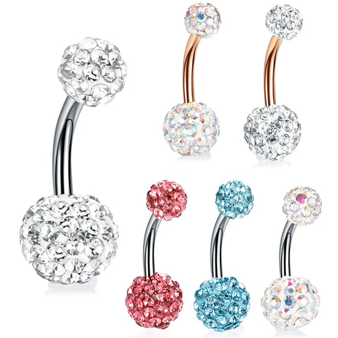 1Pc Surgical Steel Colorful Belly Bar Pircing Navel Ring Stud Women Belly Button Ring Post Sexy Body Piercing Jewelry 14G