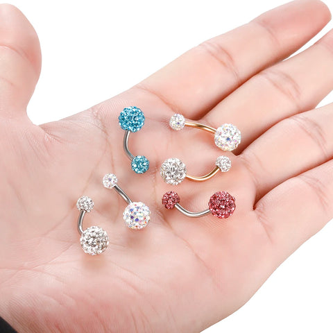 1Pc Surgical Steel Colorful Belly Bar Pircing Navel Ring Stud Women Belly Button Ring Post Sexy Body Piercing Jewelry 14G