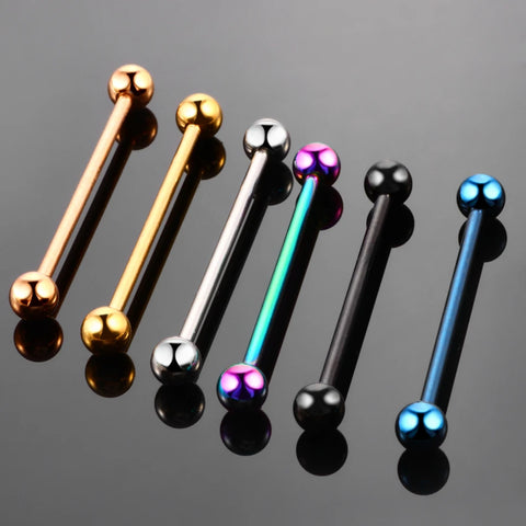 1Pc Surgical Steel Industrial Barbell for Women Men Cartilage Earring Helix Body Piercing Jewelry Industrial Piercing 34mm