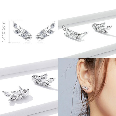 Bamoer 925 Sterling Silver Earrings Collection Bee Ear Buckles Flamingo Asymmetrical Earrings for Women Fine Jewelry Party Gift