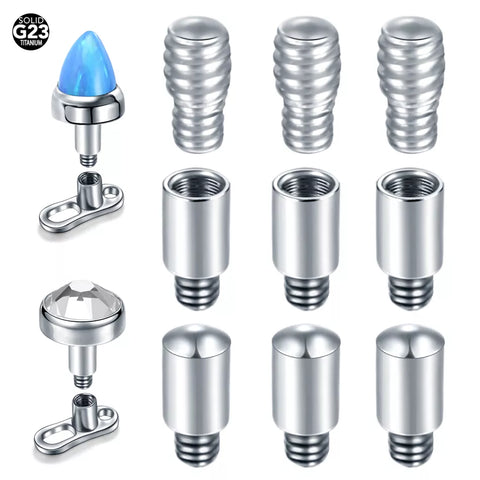 1Pc/5Pcs G23 Titanium Extension Bar for Labret Tongue Ring Micro Dermal Anchor Piercing Earring Rods Body Piercing Accessories