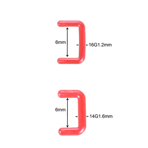 8Pcs/lot Acrylic Luminous U Shaped Nose Stud Punk Style Open Septum Nose Ring Industrial Helix Tragus Ring Body Piercing Jewelry