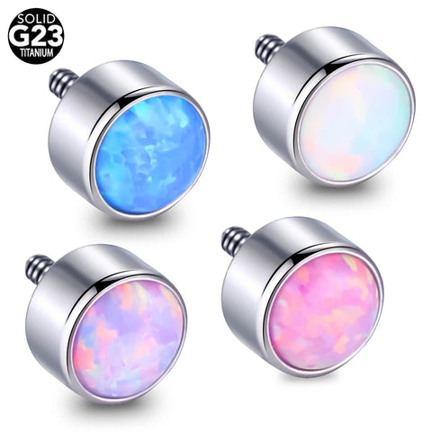 1Pc/10Pcs Titanium CZ Crystal Dermal Anchor Top Piercing Skin Diver Surface Labret Tongue Nose Ring Top Body Piercing Jewelry