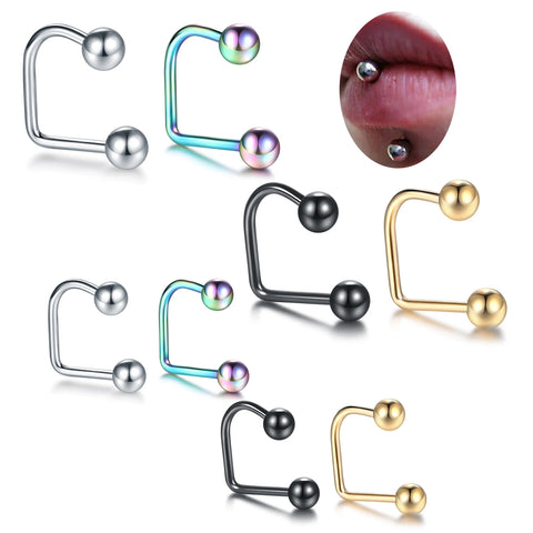 1Pc Stainless Steel Sexy Lip Ring Ear Labret Stud Punk Style Lippy Loop Lip Monroe Labret Ring Body Piercing Jewelry