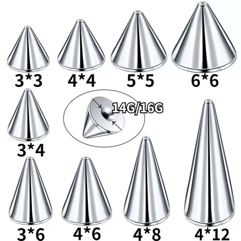 100Pcs/lot Steel Screw Spike Replacement Accessories for Eyebrow Tongue Belly Piercing Lip Nose Septum Ring Body Jewelry 16G 14G