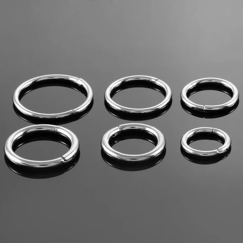 1Pc Steel Hinged Segment Nose Hoop Rings Septum Clicker Body Clips Ear Daith Hoop Earring Helix Piercing Body Jewelry 10G-20G