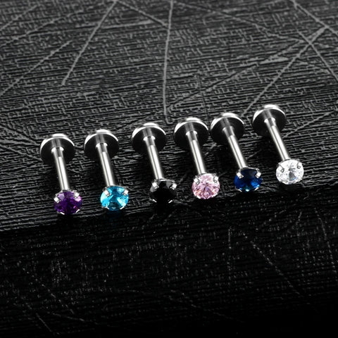 1Pc Stainless Steel Labret Lip Bar Rings Ear Stud Piercings Wholesale Labret Piercing Monore Ring Barbell Piercing Body Jewelry