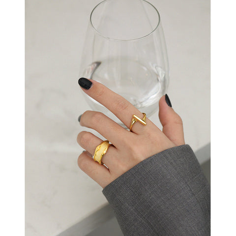 Holiday One Strip Simple 925 Sterling Silver Adjustable Ring