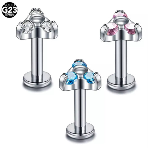 1PC Titanium Tragus Piercings Zircon Labret Piercing Lip Rings Piercing Oreja Ear Cartilage Piercings Ear Rings Body Jewelry 16G