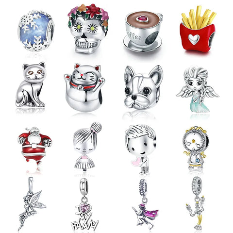 Bamoer 925 Sterling Silver Crystal Snowflake Beads for Women Jewelry Making Charm fit Original Bracelet DIY Beads