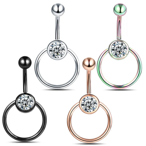 1Pc Stainless Steel Navel Piercing Sexy Belly Piercing Ombligo Belly Button Rings Nombril Navel Rings Earrings Body Jewelry 14G
