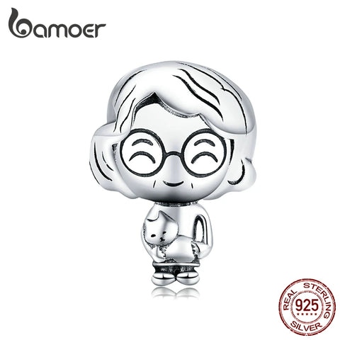 bamoer 6 styles Family Collection Metal Beads 925 Sterling Silver Charm fit Original Bracelet Fashion DIY Jewelry BSC177