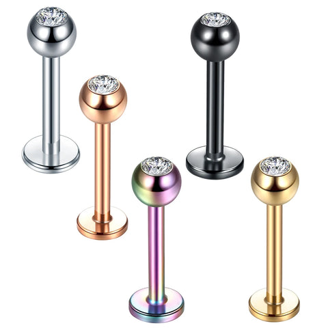 1Pc Surgical Steel Labret Ring Tragus Cartilage Earring Round Lip Piercing Monroe Earring for Women Body Piercing Jewelry