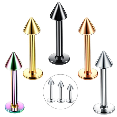 1Pc Surgical Steel Zircon Ear Cartilage Tragus Helix Piercing Labret Lip Studs Ring Internally Thread Body Jewelry 16G