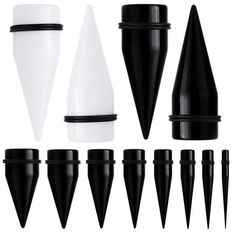 2Pcs/lot Acrylic Ear Gauge Taper and Plug Stretching Kits Mixed Color Ear Flesh Tunnel Expansion Ear Plug Body Piercing Jewelry