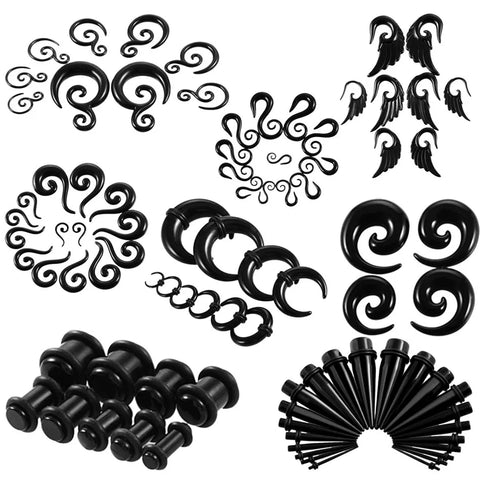 2Pcs/lot Acrylic Spiral Taper Flesh Tunnel Ear Stretcher Expander Stretching Plug Body Piercing Jewelry Ear Expanders
