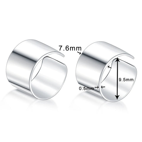 2pcs/lot Alloy New European and American Trade Fashion Simple Personality Pierced Ear Cuffs Ear Clip Fake Earrings Jewelry