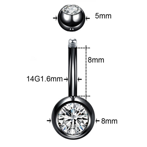 10Pcs G23 Titanium Navel Bar Piercing Zircon Drop Belly Button Ring Ombligo Nombril Ring Piercing Helix Dangle Sexy Body Jewelry