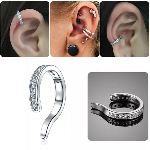 Fashion Clip on Earrings Crystal Ear Cuff Non Pierced Earrings For Women Girl Without Piercing Earings earcuff Body Jewelry