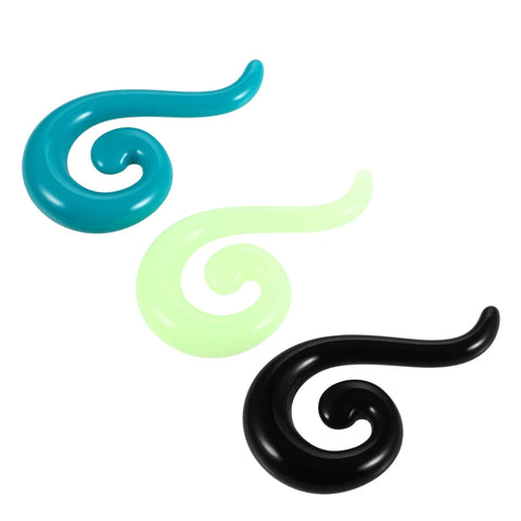2Pcs/Lot Trendy Acrylic Spiral Taper Flesh Tunnel Ear Stretcher Expander Stretching Plug Snail Screw Piercing Body Jewelry