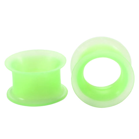 2PC Silicone Earrings Double Flare Flexible Plugs and Tunnels Solft Gauge Plugs Piercing Ear Tunnel Ear Gauge Expander Stretcher