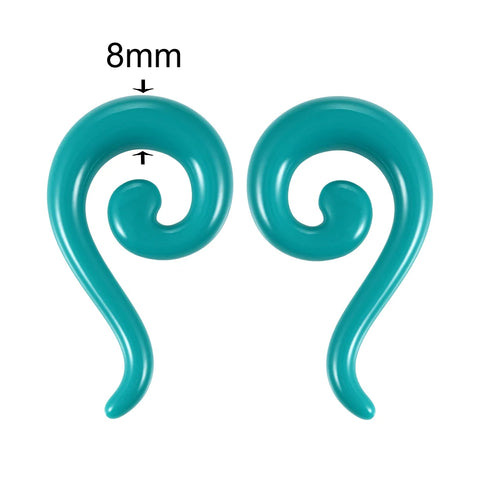 2Pcs/Lot Trendy Acrylic Spiral Taper Flesh Tunnel Ear Stretcher Expander Stretching Plug Snail Screw Piercing Body Jewelry