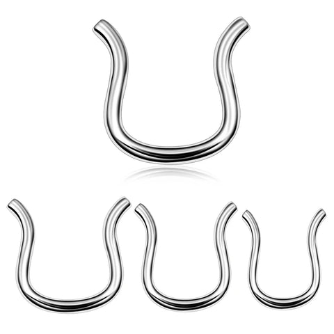 1Piece U Shaped Fake Nose Ring Hoop Septum Rings Stainless Steel Nose Piercing Fake Piercing Oreja Pircing Fashion Jewelry