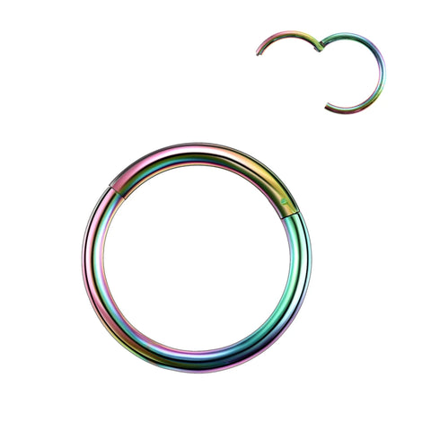 2Pcs/lot G23 Titanium Hinged Segment Nose Ring Hoop Lip Ear Nose Septum Clip Piercing Ear Cartilage Tragus Body Piercing Jewelry