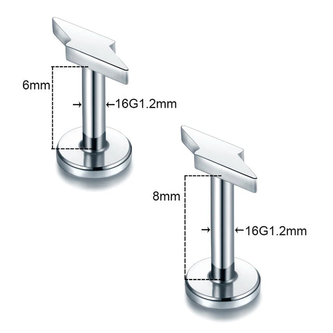 1Pc Stainless Steel Zircon Lip Ring Labret Piercing 16G Lip Stud Tragus Helix Ear Piercing Earring Women Body Piercing Jewelry