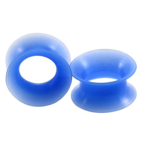 20Pcs/Lot Silicone Flexible Ear Flesh Tunnel Solft Gauge Plugs Piercing Stretcher Expander Hollow Ear Skin Earrings Body Jewelry