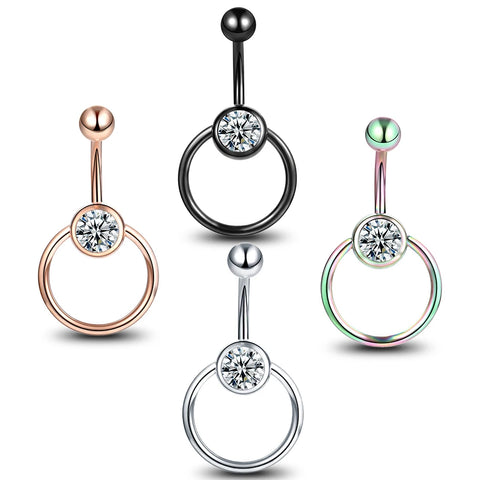 1Pc Stainless Steel Navel Piercing Sexy Belly Piercing Ombligo Belly Button Rings Nombril Navel Rings Earrings Body Jewelry 14G