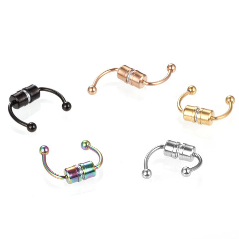 1Pc Stainless Steel Magnet Fake Nose Ring Hoop Nose Septum Rings U Shaped Fake Piercing Women Men Punk Rings Sexy Body Jewelry
